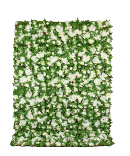white and green flower wall